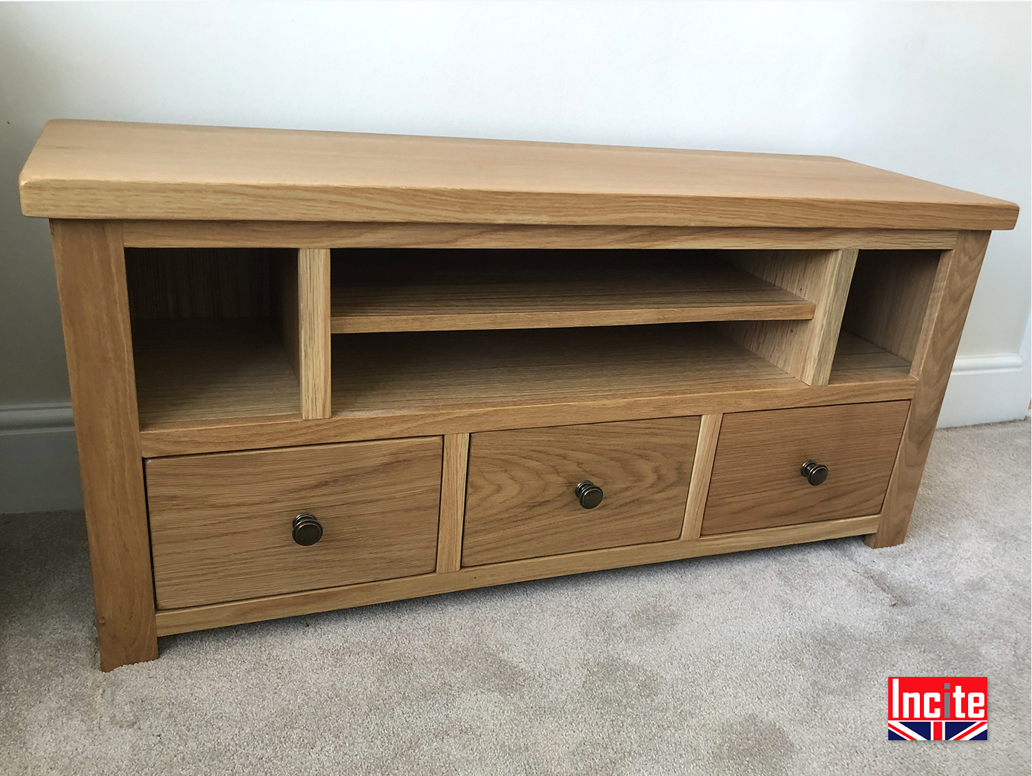 Handcrafted Bespoke Oak Television Incite Interiors